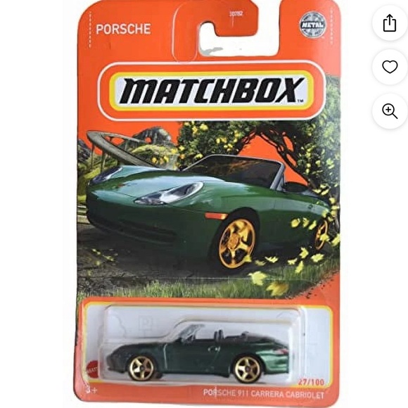 Matchbox Porsche 911 Carrera Cabriolet (Green) 1:64 Scale - Picture 1 of 6